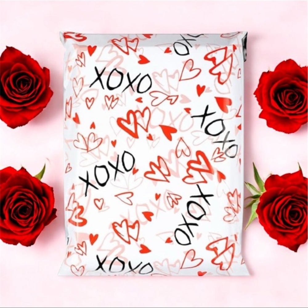 (10) 10x13 Valentines Roses Poly Mailers